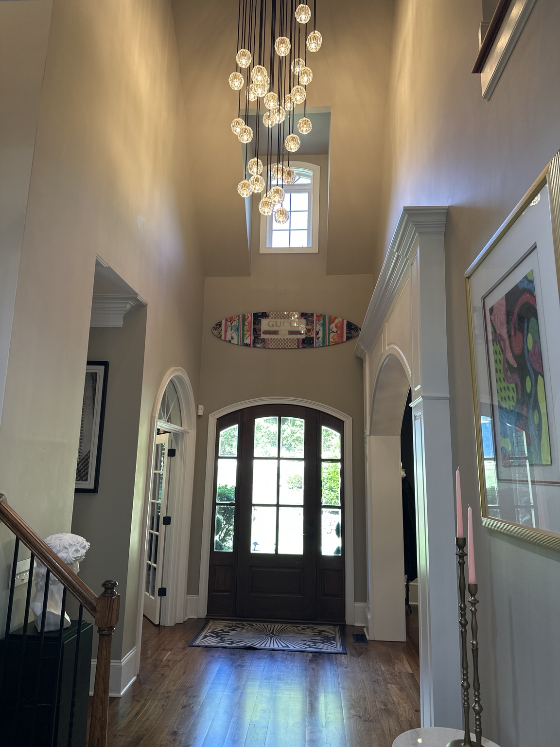 The foyer before the wall molding and architectural details were added